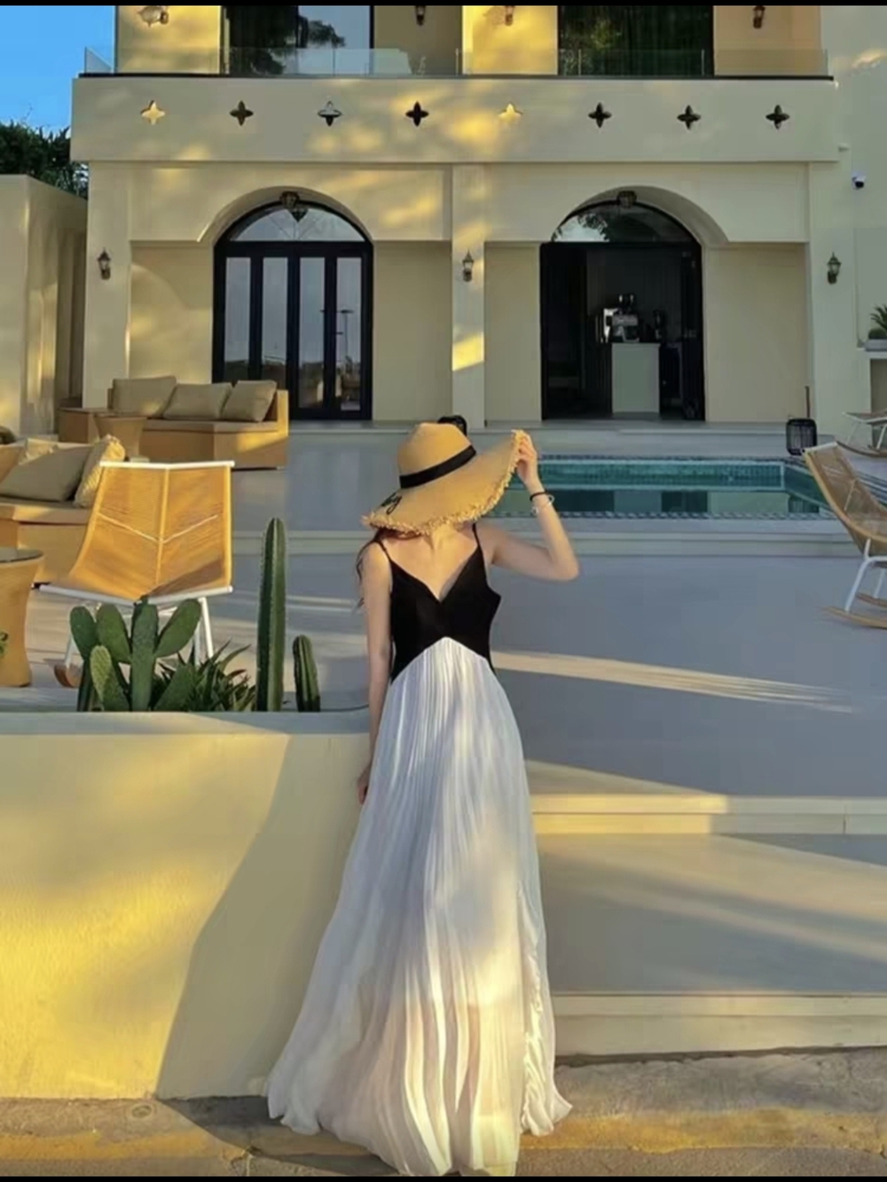 Black White Maxi Dress
